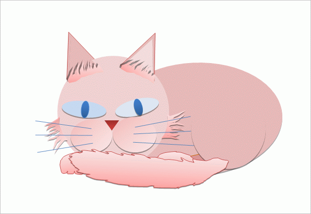 ピンクの猫ちゃん Gifアニメーション ネコ肉球４個分の幸せ