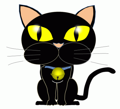 黒猫アニメの改良版 ネコ肉球４個分の幸せ