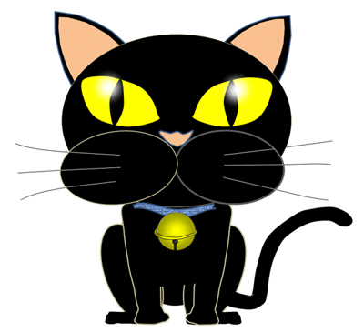 黒猫gifアニメ ネコ肉球４個分の幸せ